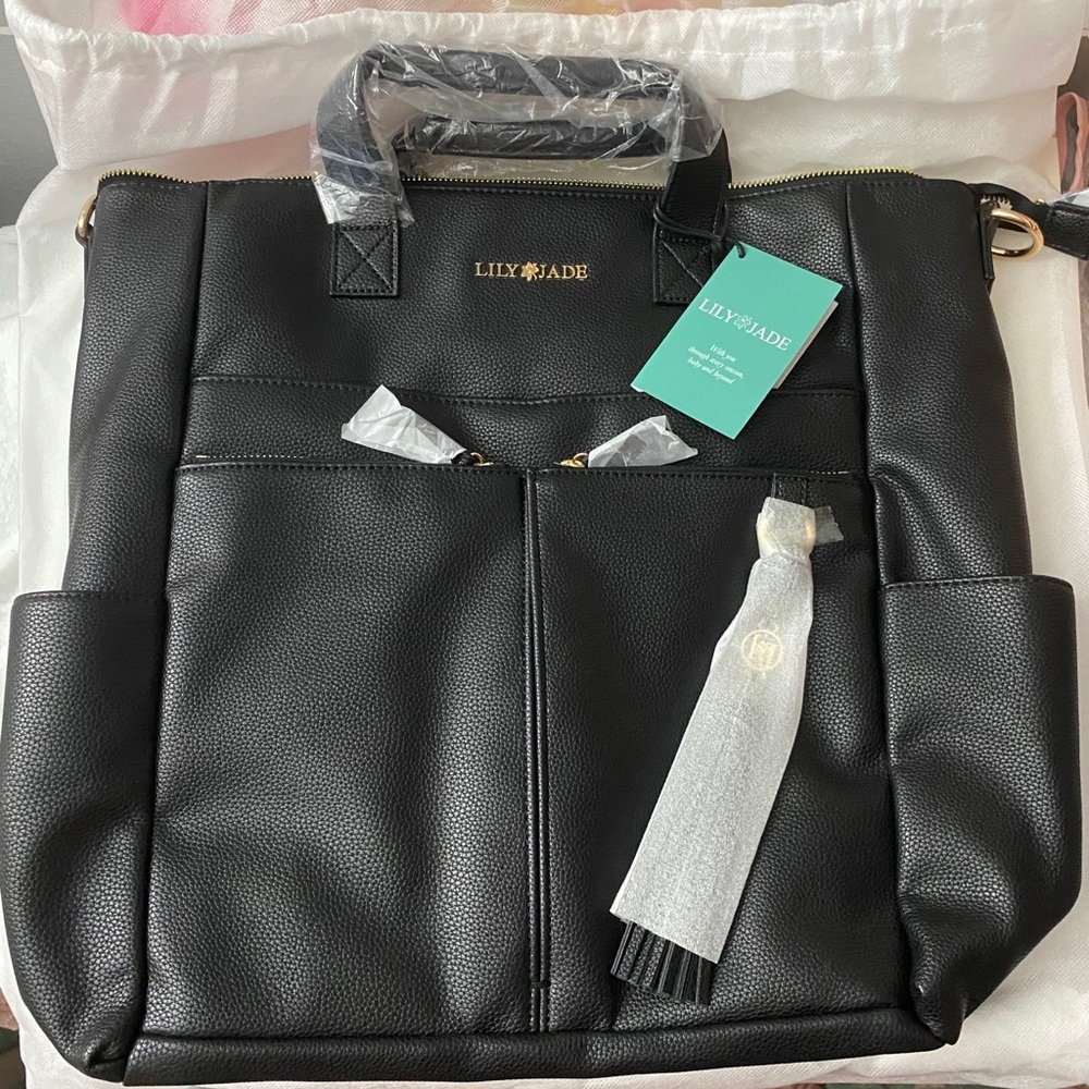 Lily Jade Black Caroline Diaper Bag